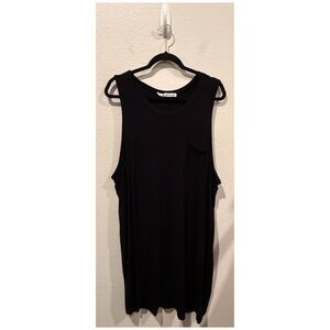MAURICES Sleeveless Pocket Front Black Tank Top